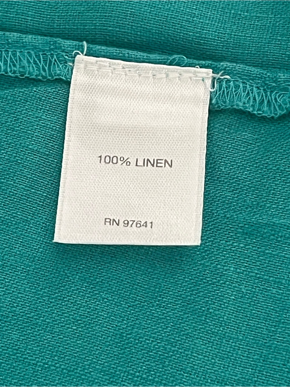 J. Jill Love Linen Essential Shirt Turquoise Blue Green 100% Linen Size Medium - Picture 3 of 14